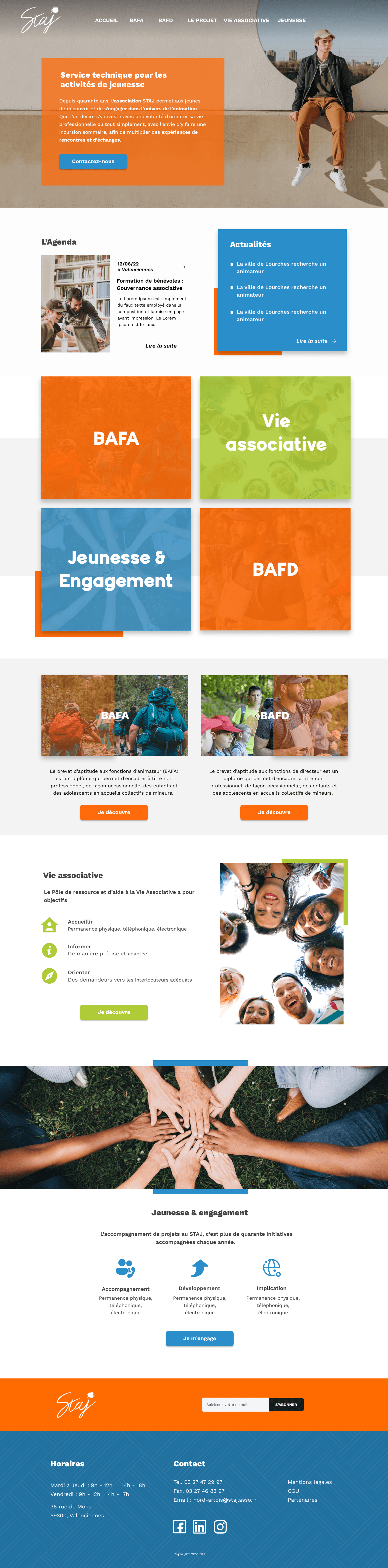 Maquette du site Staj